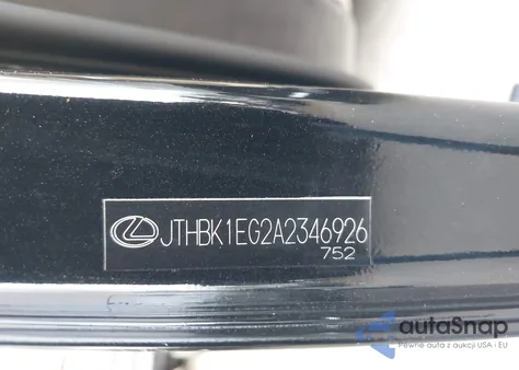 2010 Lexus Es 350 z USA, uszkodzony, nr VIN JTHBK1EG2A2346926